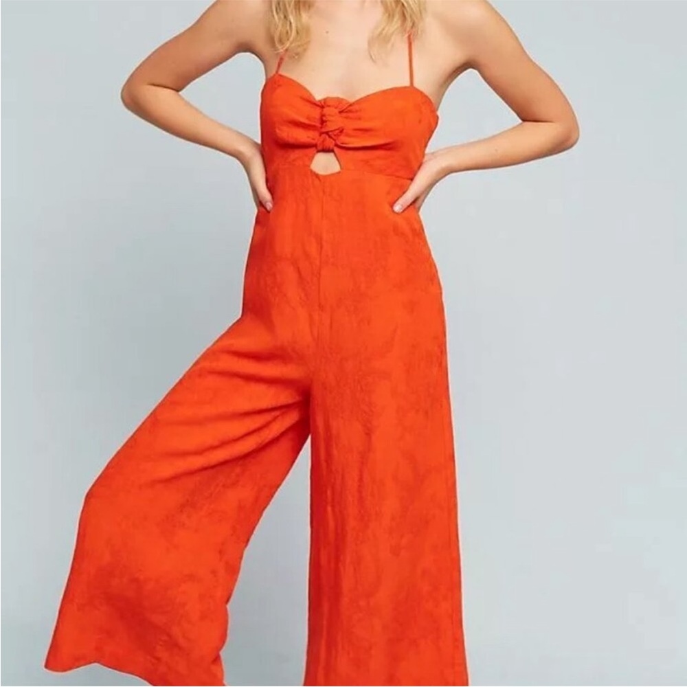 Elevenses Bold Orange Strapless Jumpsuit